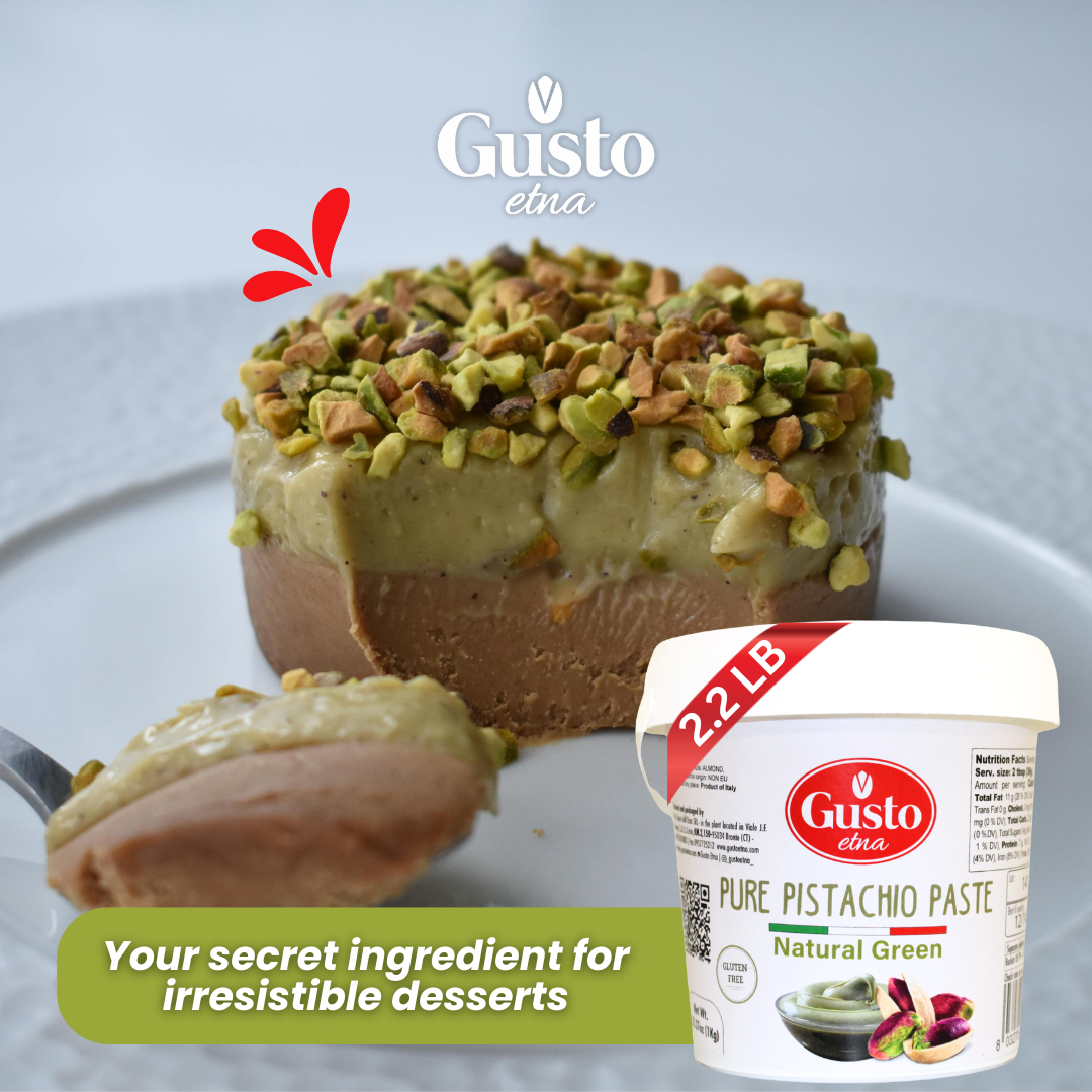 Gusto Etna, Pure Sicilian Pistachio Paste, 100%pistachio, unsweetened 2.2 lb (1kg)