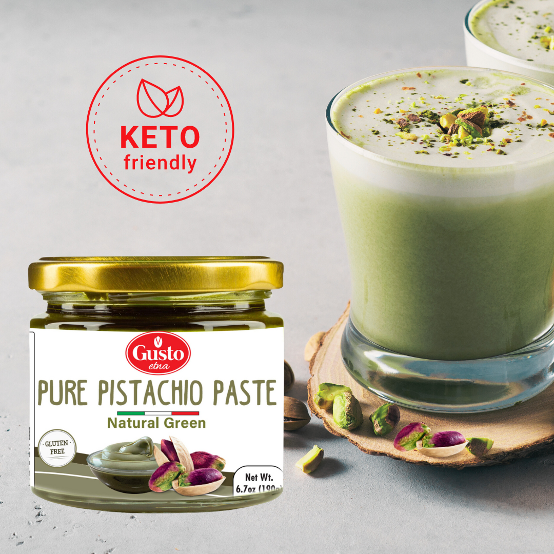 Gusto Etna, Pure Sicilian Pistachio Paste, 100%pistachio , 6.7 oz, unsweetened