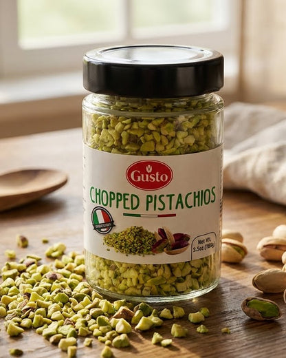 Gusto Etna Sicilian Raw Chopped Pistachios – 100g / 3.5 oz