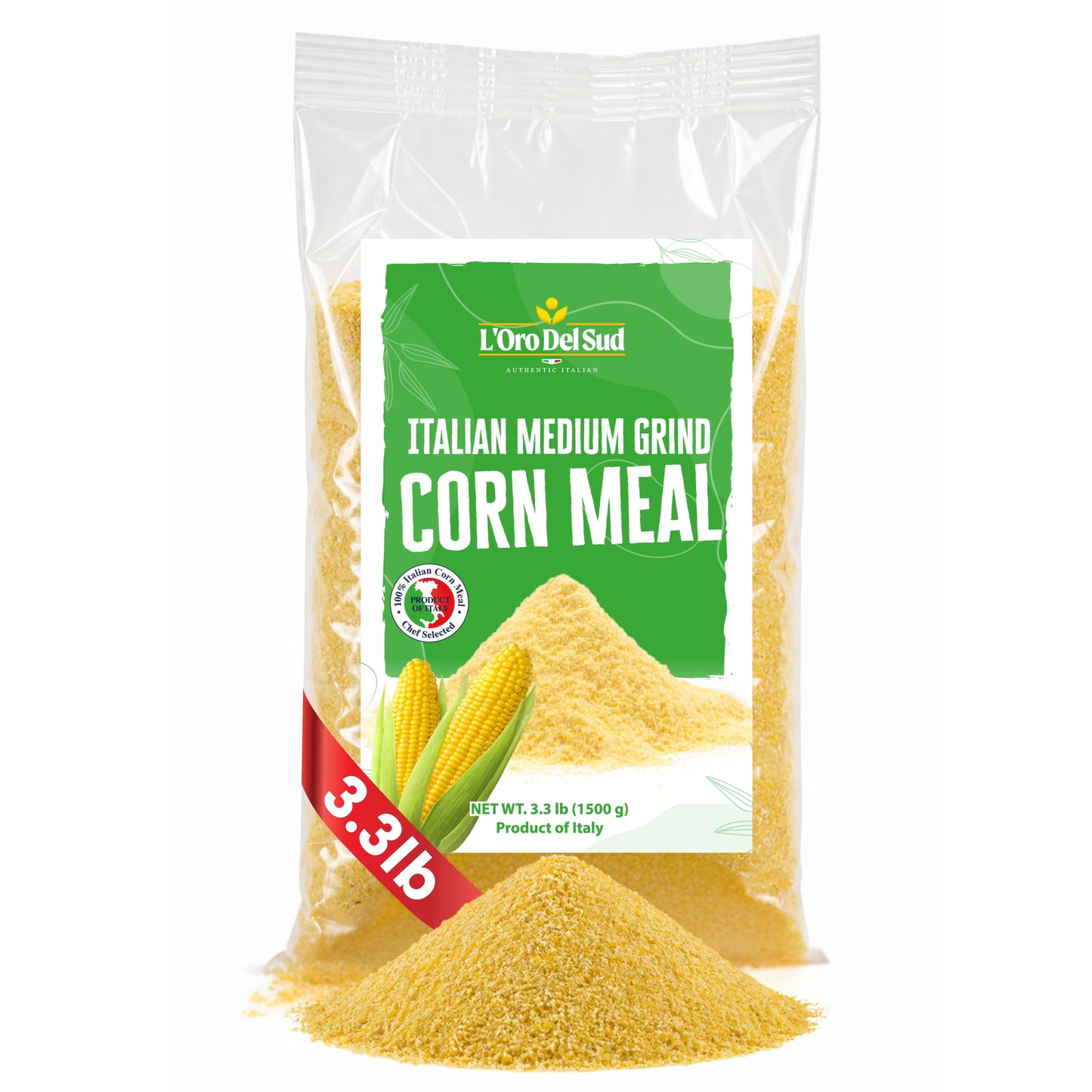 Premium Italian corn meal made from finely milled corn. Naturally gluten-free and ideal for creamy polenta, cornbread, porridge, coatings, and gluten-free baking.