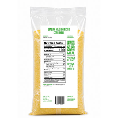 Premium Italian corn meal made from finely milled corn. Naturally gluten-free and ideal for creamy polenta, cornbread, porridge, coatings, and gluten-free baking.