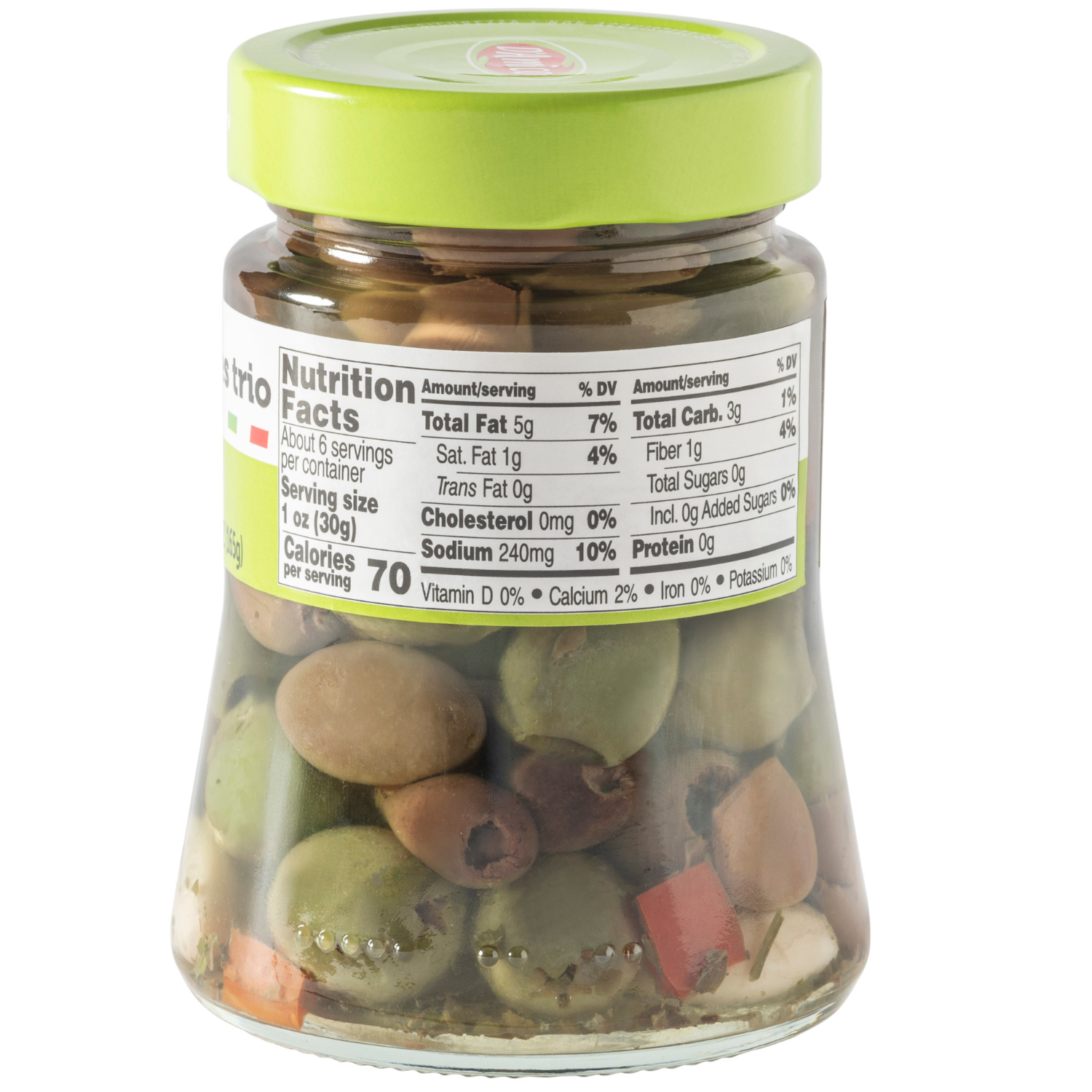 Fratelli D'Amico, Italian Olives Mix Pitted with garlic and red and yellow peppers