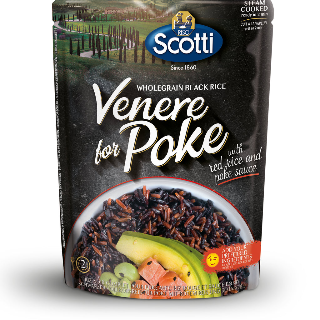 Venere Black "Poke" Rice - Steamed, Riso Scotti