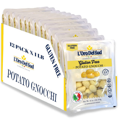 12-pack of L’Oro Del Sud Mariella Potato Gnocchi, 1 lb bags, authentic Italian product