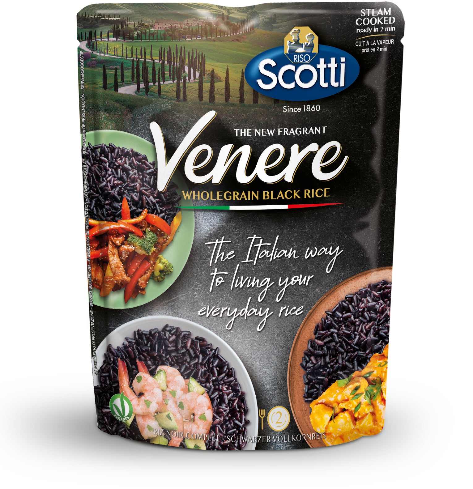 Venere Black Rice - Steamed, Riso Scotti
