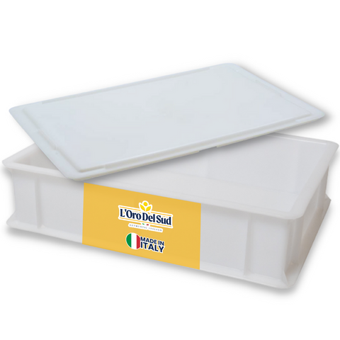 L'Oro Del Sud Dough Proofing Box (1 box + 1 lid), White, Commercial Stackable Pizza Proofing Dough Box (16 inch x 12 inch x 4 inch). 1 Lid Included.…