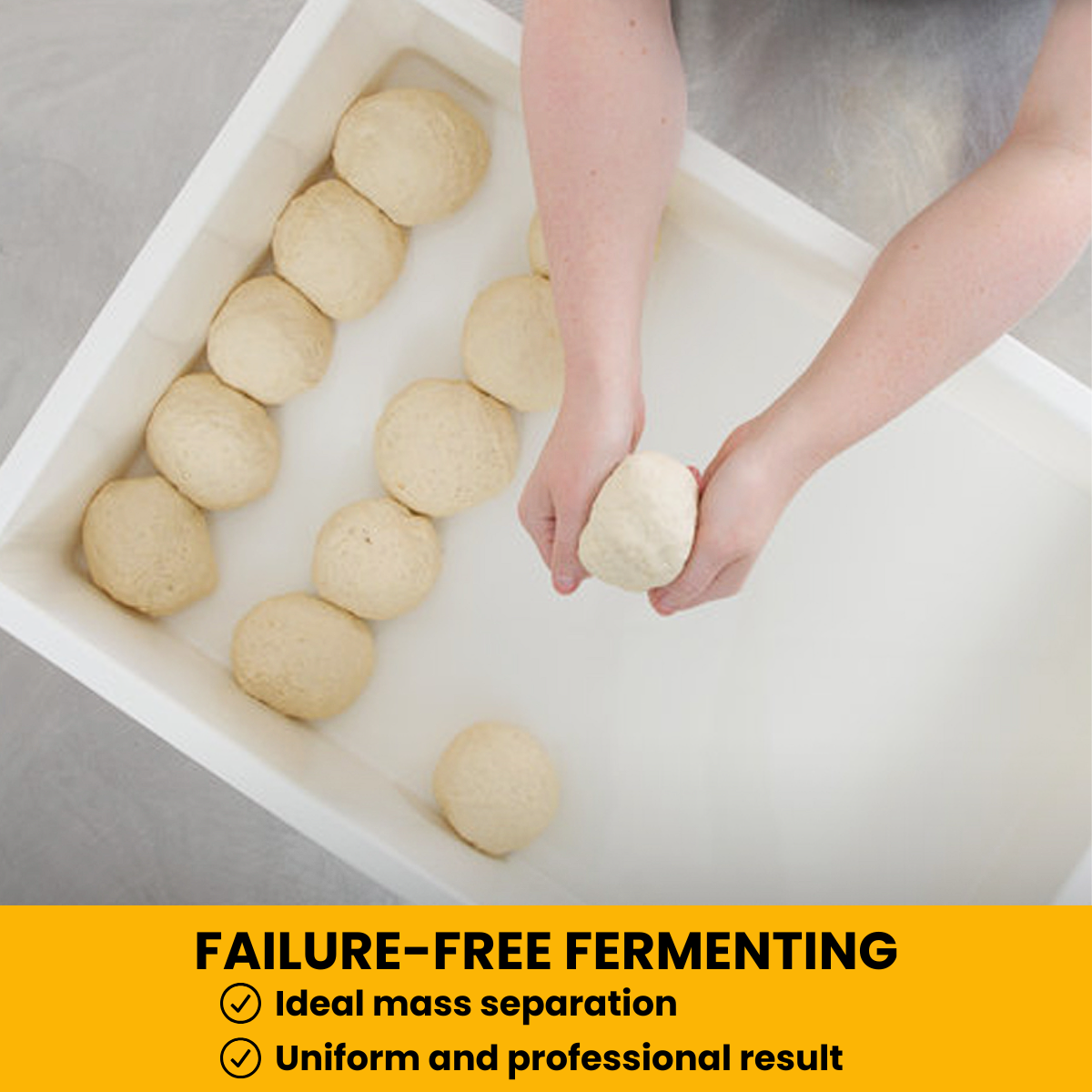 L'Oro Del Sud 5 Dough Proofing Box Tray with 1 Lid, White, 6 Pack, 23.6" x 15.74" x 2.75"