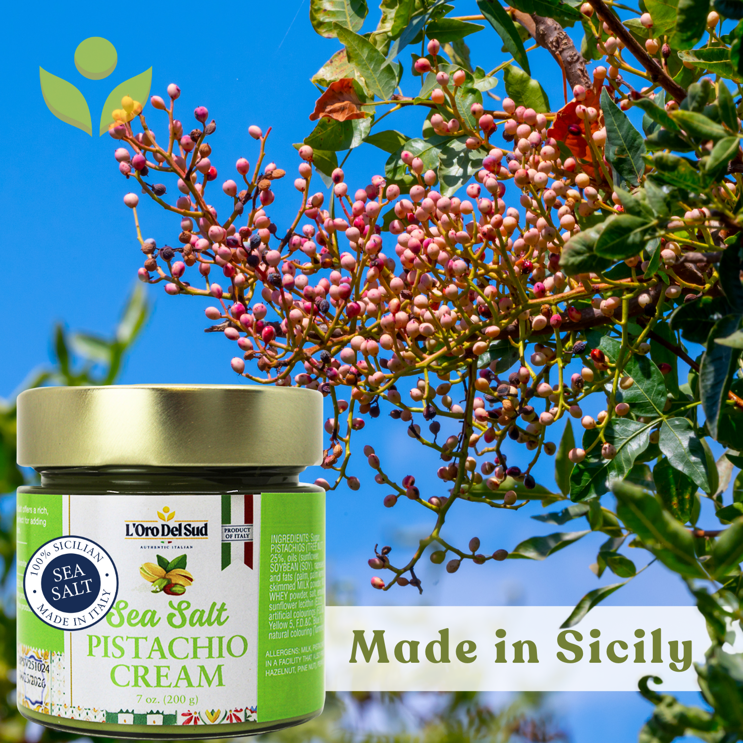 Premium Sicilian Pistachios: Made with high-quality, all-natural ingredients to ensure an authentic Italian taste.