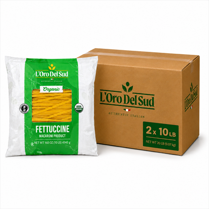L'Oro Del Sud, Organic Fettuccine Pasta, 2 Pack x 10 lb