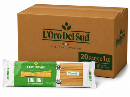L'Oro Del Sud, Organic Linguine Pasta 20 Pack x 1 lb
