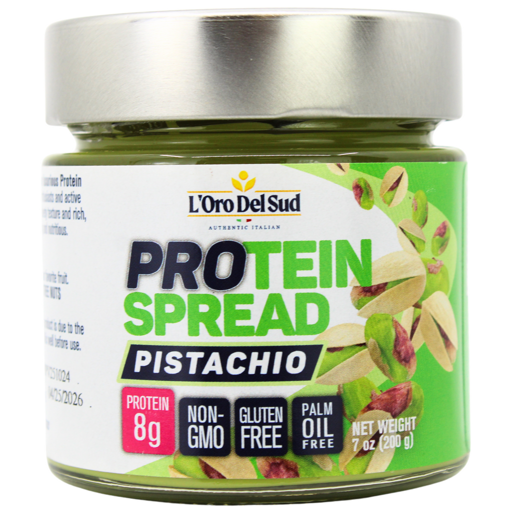 L’Oro Del Sud, Pistachio Protein Butter Spread – High Protein, 8g Protein per Serving, Italian Pistachio Cream, Non-GMO, Vegan