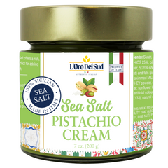 LOro Del Sud, Pistachio Cream with Sea Salt Sicilian Sweet & Salty Pistachio Spread, 7oz (200g)