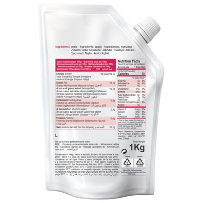 Mazzoni Red Apple Fruit Puree Red-Fleshed Blood apples, 100% Fruit, No Sugar Added Fruit 1 kg (2.2 lb)