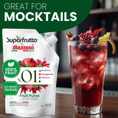 Mazzoni Superfrutto 1 | Shelf-Stable Multi-Fruit Blend, No Sugar Added 1 kg (2.2 lb)
