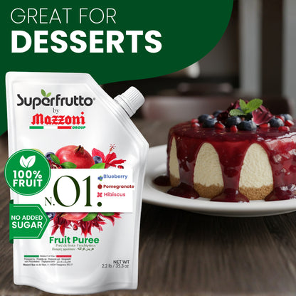 Mazzoni Superfrutto 1 | Shelf-Stable Multi-Fruit Blend, No Sugar Added 1 kg (2.2 lb)