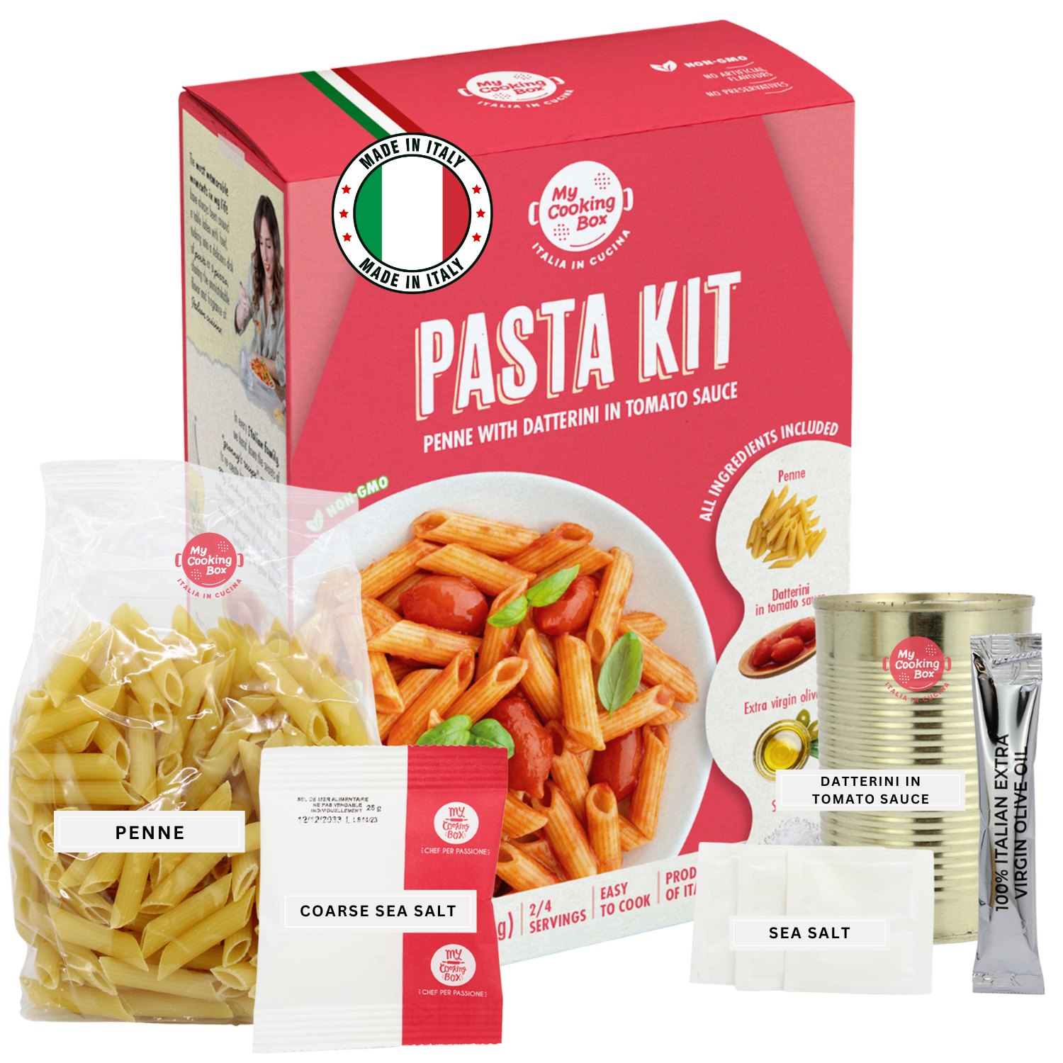 My Cooking Box, Gourmet Pasta Dinner Kit Recipe - Penne with Tomato Sauce