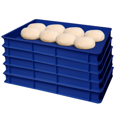 (5 Pack) Blue, Dough Proofing Box (23.6 inch x 15.74 inch x 2.75 inch)