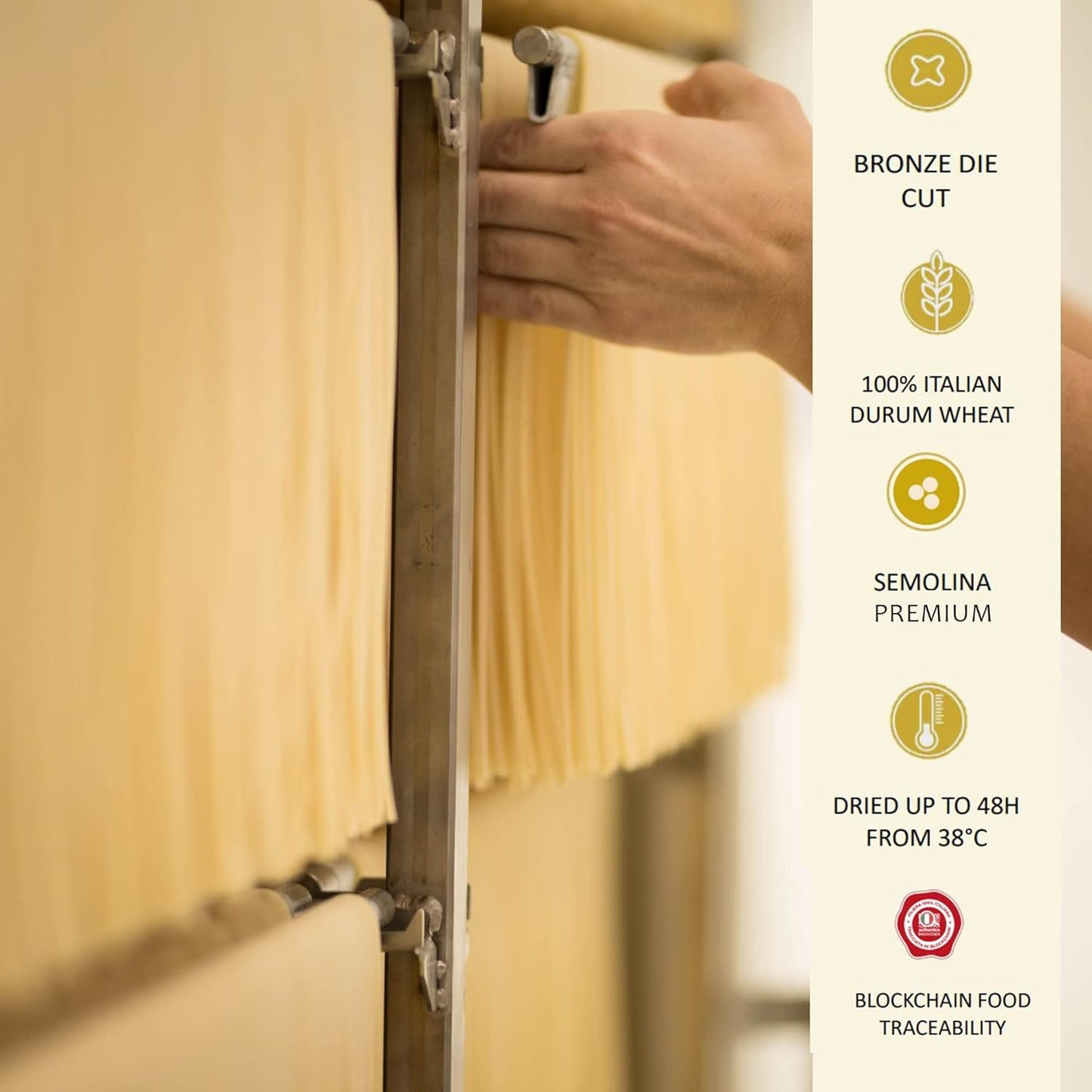Marulo, Bucatani Pasta, Artisan Bronze Die-Cut Pasta, 12 Pack