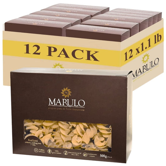 Marulo, Fusilloni Pasta, Artisan Bronze Die-Cut Pasta, 12 Pack