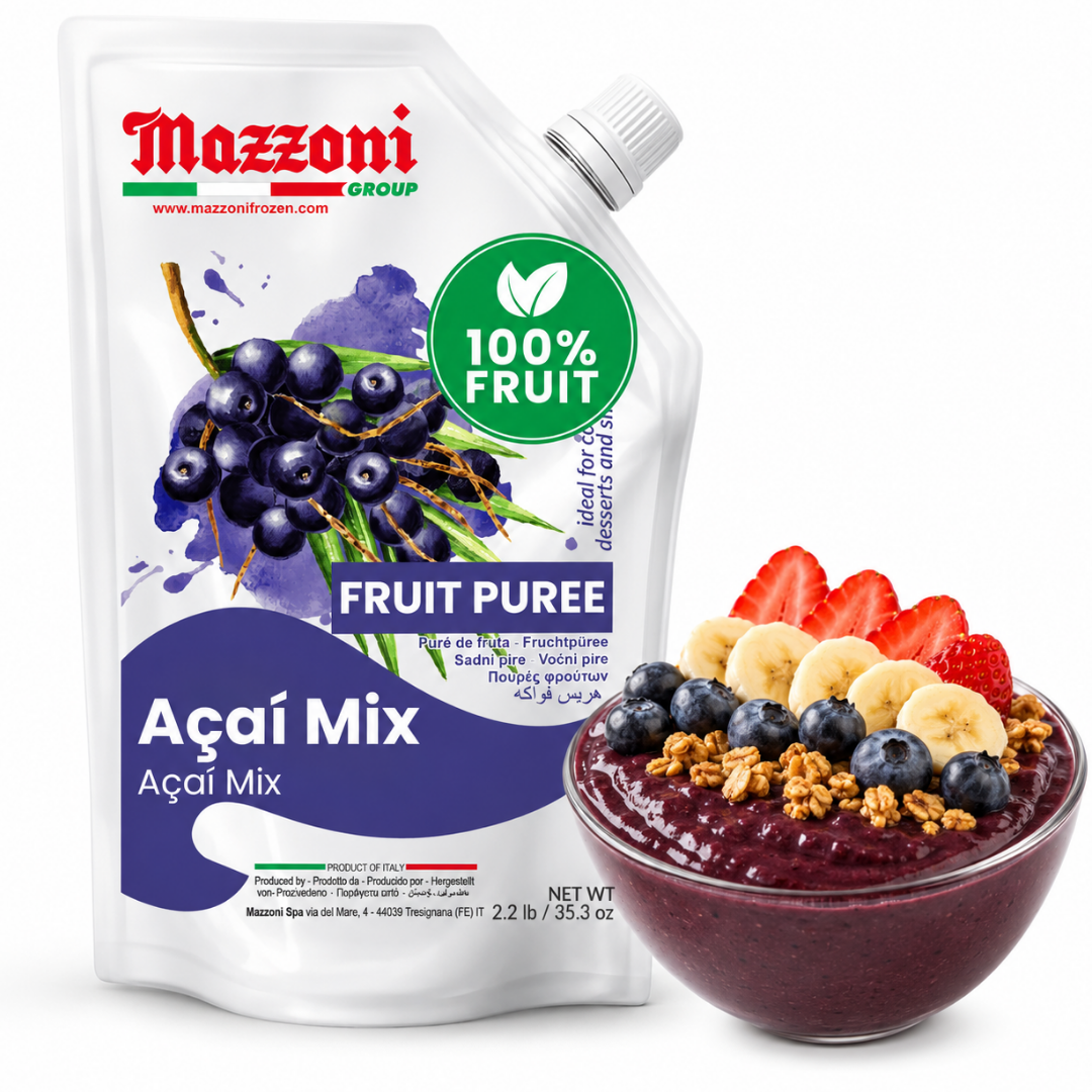 Mazzoni Acai Fruit Puree, 100% Fruit,  1 kg (2.2 lb)