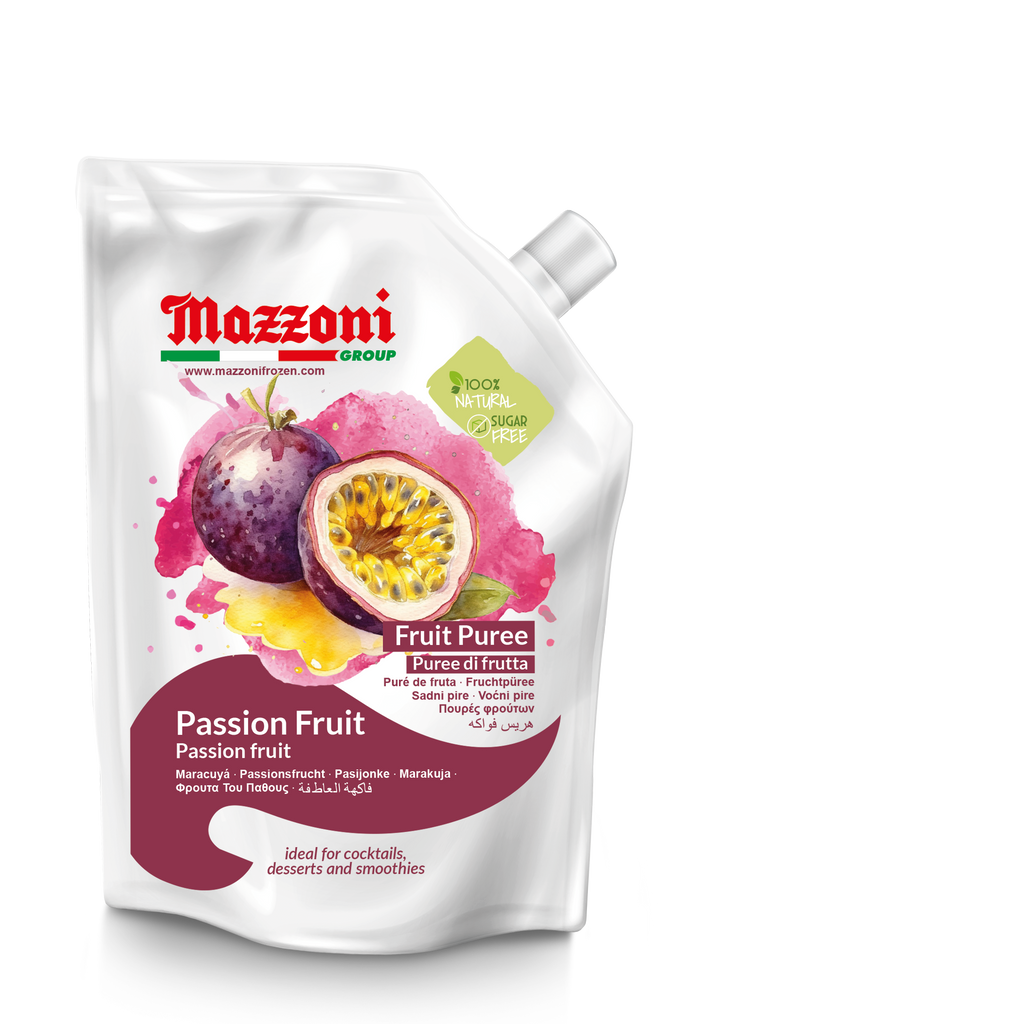 real passion fruit puree, passionfruit puree, maracuya puree, maracuya passion fruit pulp, Mazzoni passion fruit pulp
