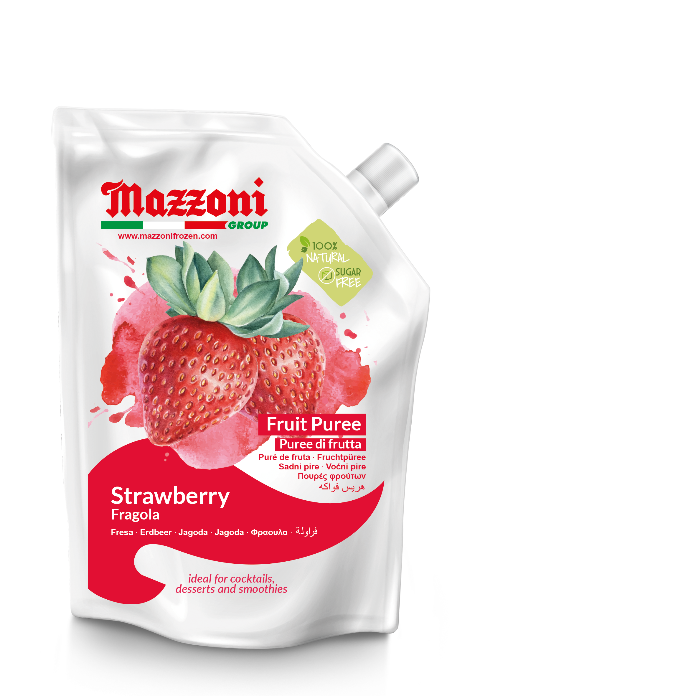 Mazzoni, strawberry puree for drinks, Strawberry Puree, Strawberry Pulp, strawberry for, Smoothies, Drinks, Cocktails
