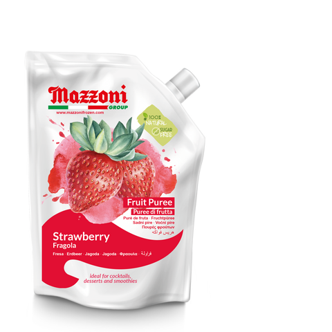 Mazzoni, strawberry puree for drinks, Strawberry Puree, Strawberry Pulp, strawberry for, Smoothies, Drinks, Cocktails
