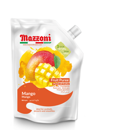 Mazzoni, Mango Puree, 100% Pure Mango, Just Fruit, No Sugar Added, 2.2 lb