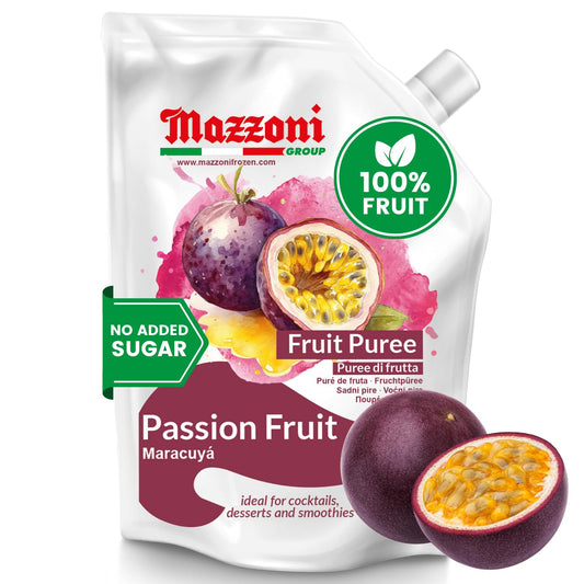 Made in Italy with 100% pure passion fruit (maracuya) and no sugar added, this real fruit puree delivers a bright, tangy taste that’s perfect for smoothies, cocktails, juices, and pastry applications. The 2.2 lb pouch is convenient for both home use and professional kitchens.