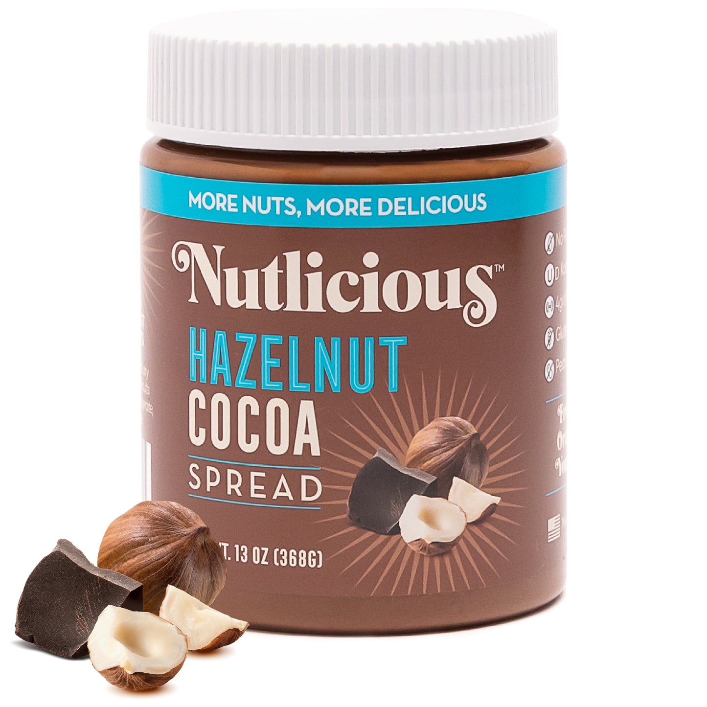 SALE Nutlicious, Hazelnut Cocoa Spread (13 oz)