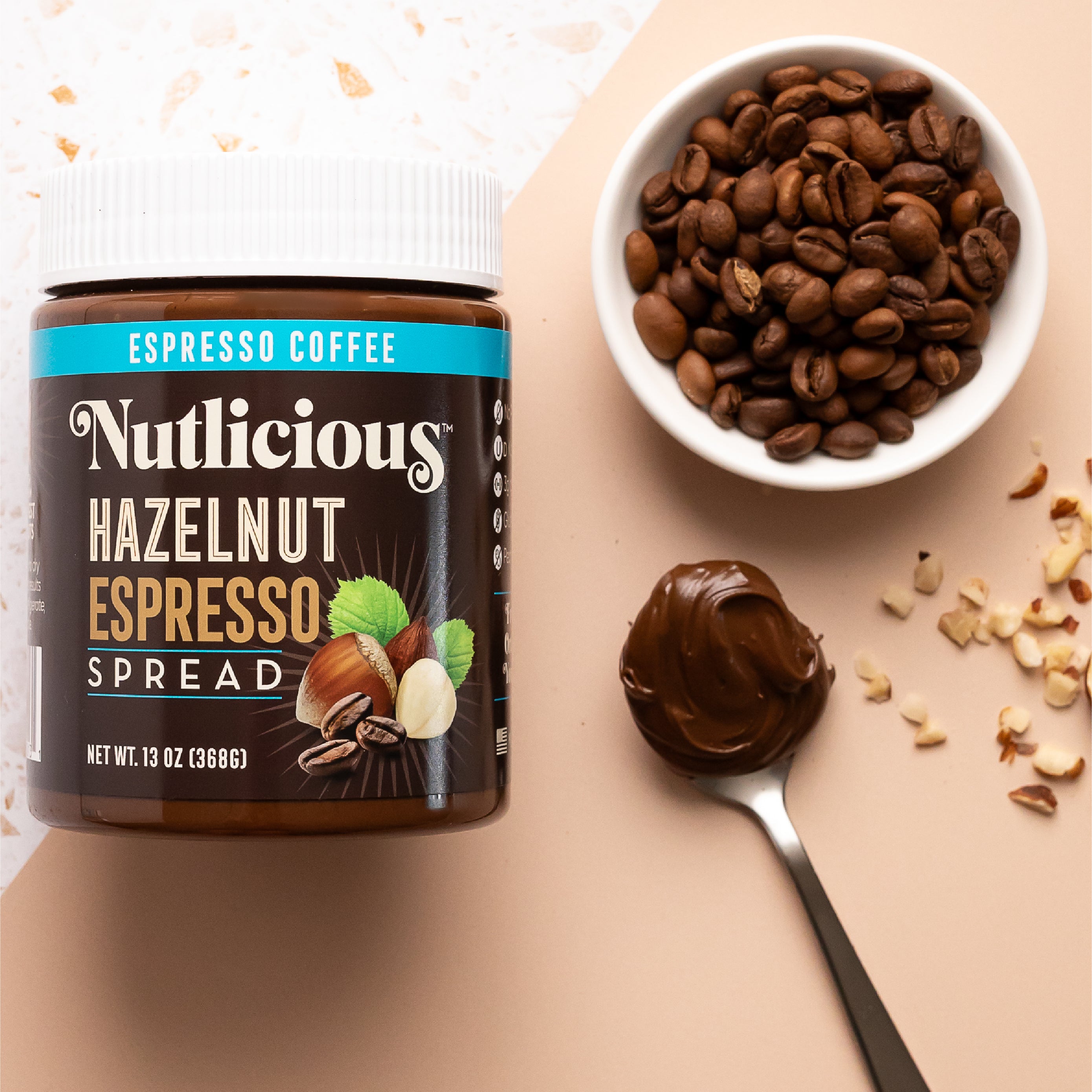 Nutlicious, Hazelnut Espresso Spread (13 oz)