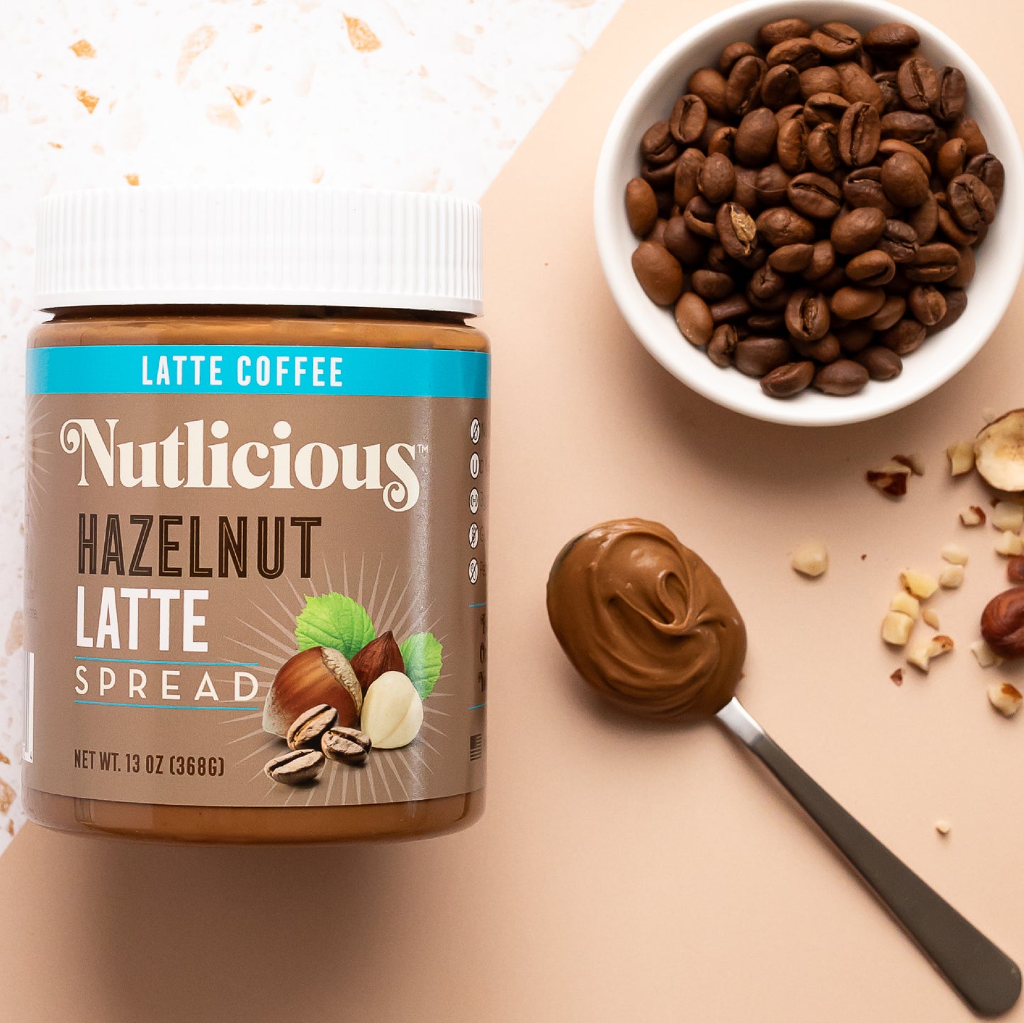 SALE Nutlicious, Hazelnut Latte Spread (13 oz)