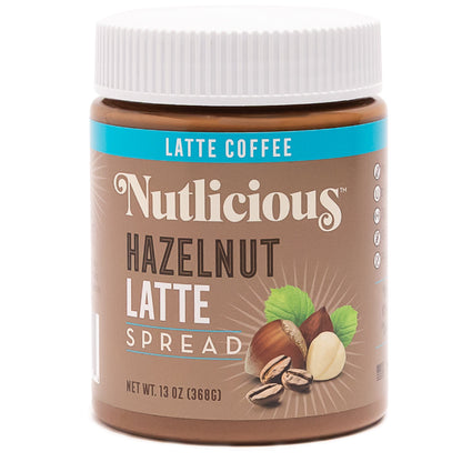 LIQUIDATION! Nutlicious, Hazelnut Latte Spread Best by 09/2025 (13 oz)