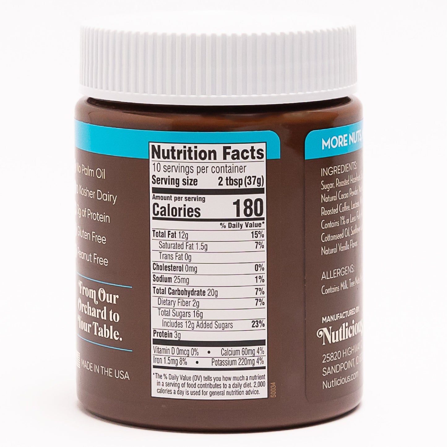 Nutlicious, Hazelnut Mocha Spread, 13 oz