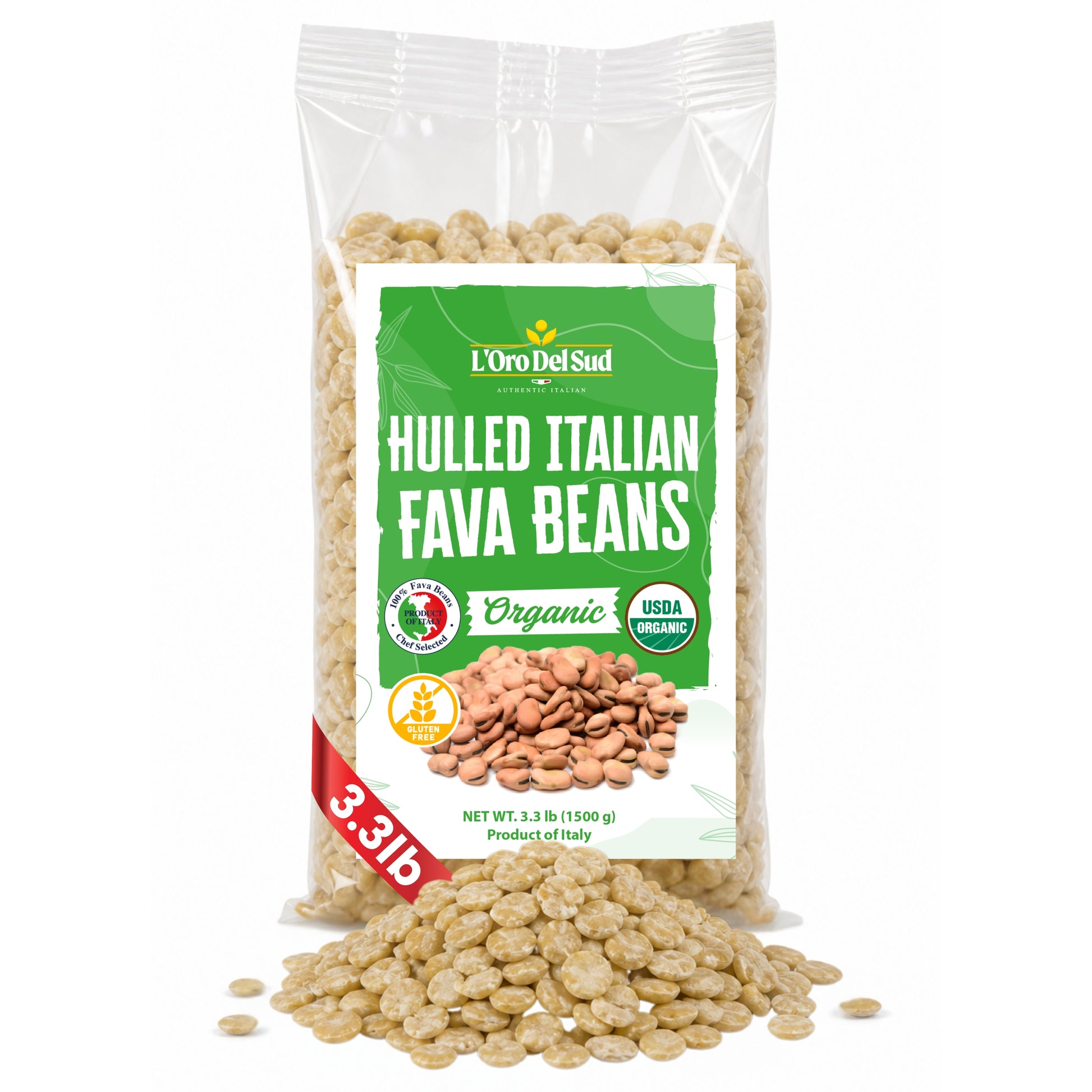 Premium Italian dried fava beans with a rich, earthy flavor and creamy texture. Naturally gluten-free and ideal for soups, stews, salads, dips, and traditional macco di fave.