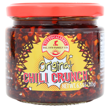 TuttoCalabria, Original Chili Crispy, Hot Calabrian Chili Pepper Crispy in Extra Virgin Olive Oil, 6.5 oz