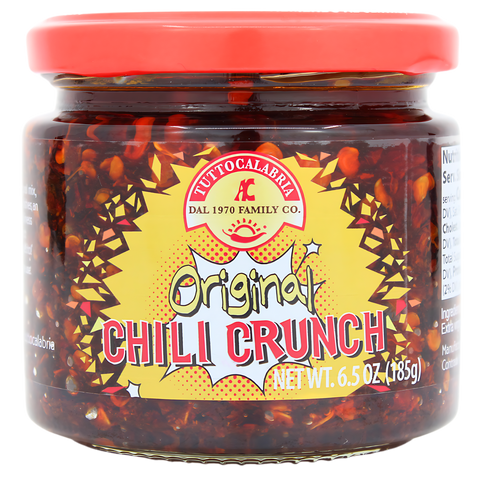 TuttoCalabria, Original Chili Crispy, Hot Calabrian Chili Pepper Crispy in Extra Virgin Olive Oil, 6.5 oz