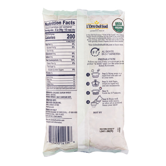 L'Oro Del Sud, Organic Elbows Pasta, 20 Pack x 1 lb
