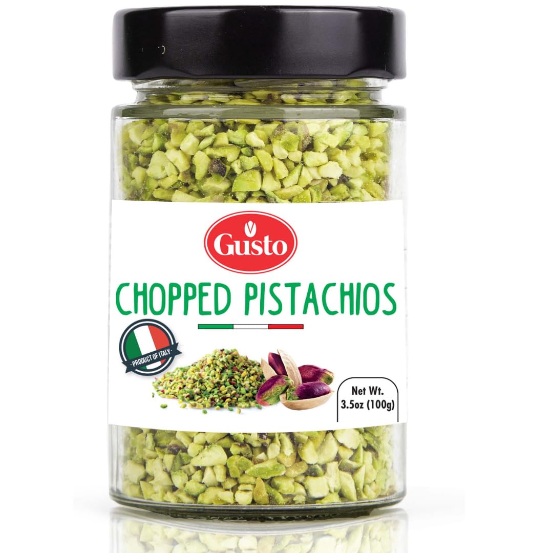 Gusto Etna, Pistachios Chopped, Sicilian Raw Pistachio Halves, Sicily 3.5 oz (100 g)