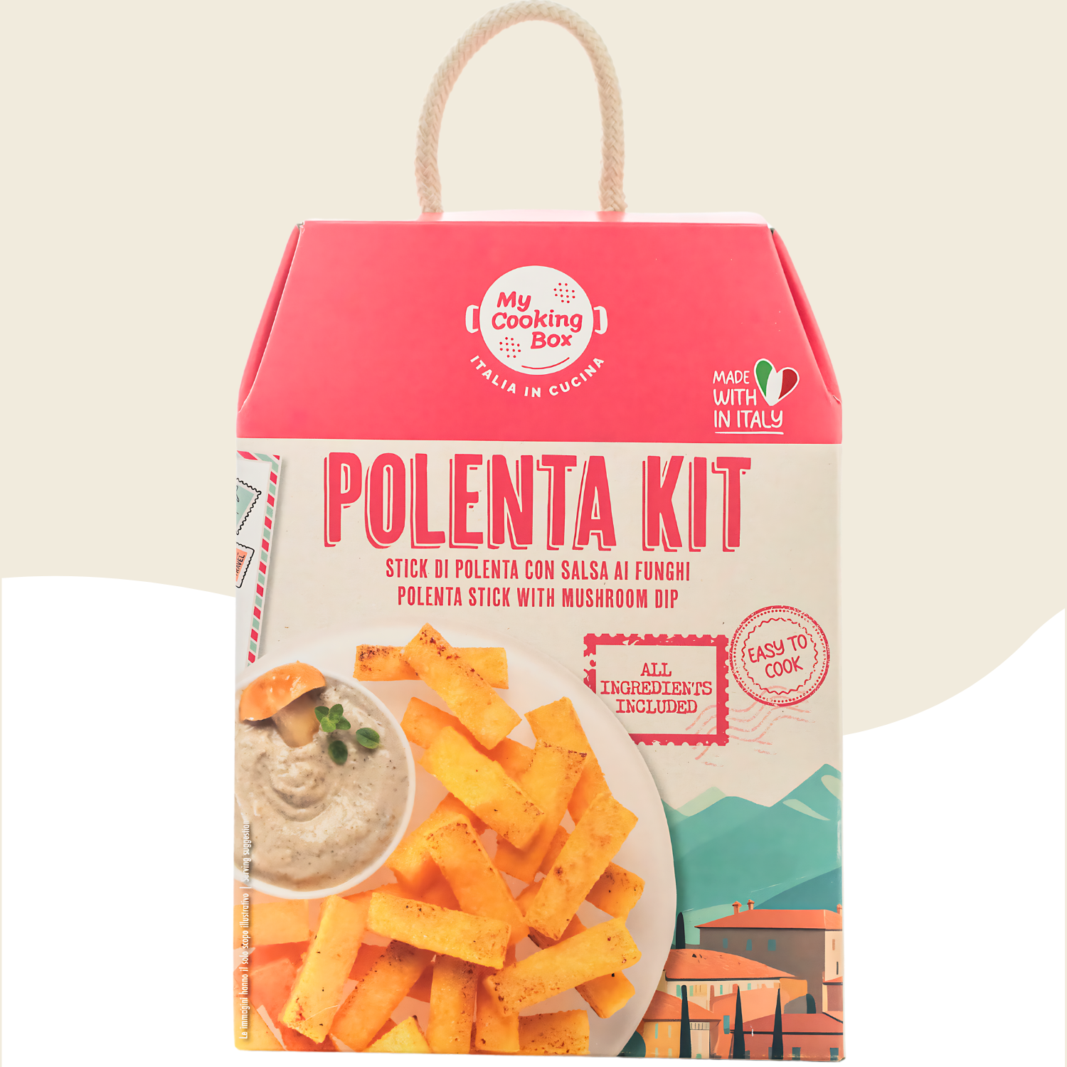 My Cooking Box Polenta Mix Kit, Polenta Sticks with Mushroom Dip, Gourmet Dinner Recipe, Product of Italy, 2-3 Servings – My Cooking Box