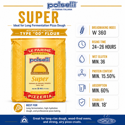 Milled in Italy for dependable handling, this Italian 00 flour is built for serious home dough work and restaurant prep lines.