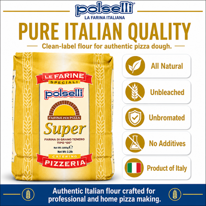 Milled in Italy for dependable handling, this Italian 00 flour is built for serious home dough work and restaurant prep lines.