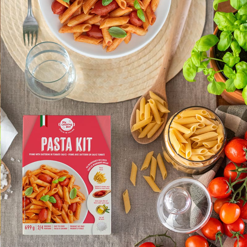 My Cooking Box, Gourmet Pasta Dinner Kit Recipe - Penne with Tomato Sauce