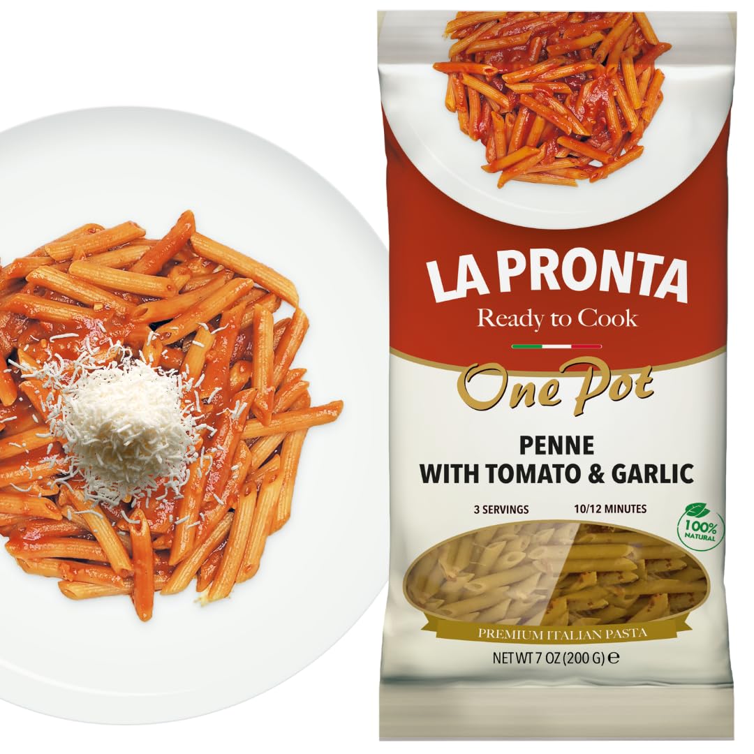 La Pronta, Penne Pasta with Tomato and Garlic Mix