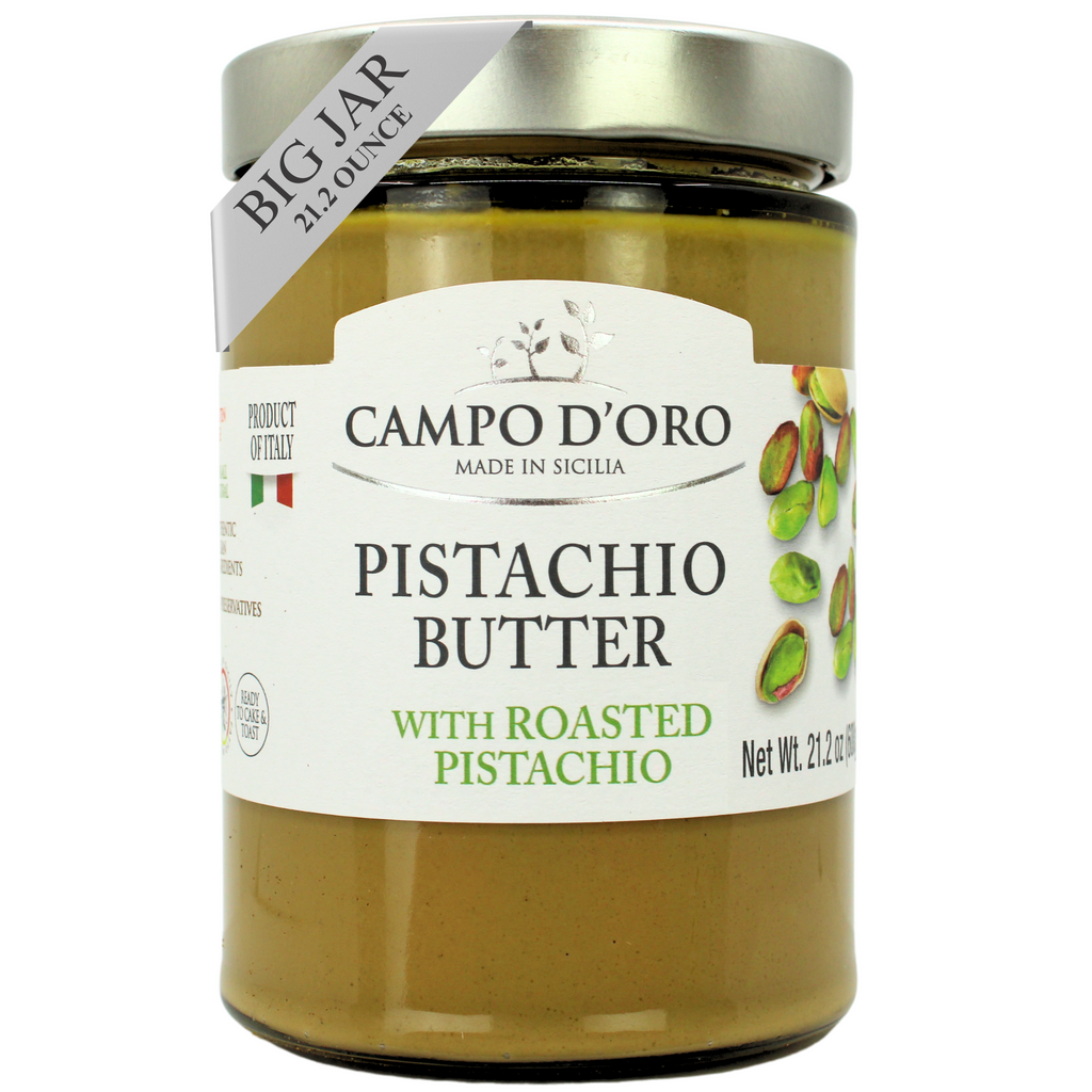 Campo D'Oro Pistachio Butter Cream 21.2oz  - Rich & Nutty Spread for Dubai Pistachio Chocolate Bars