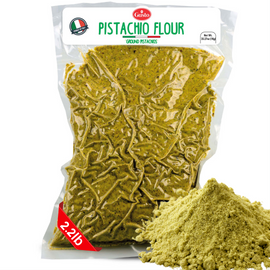 Gusto Etna, Pistachio Flour, 2.2 lb (1 kg), Sicilian Fine Chopped Pistachio Flour