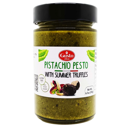 Gusto Etna, Pistachio Pesto with Summer Truffles, 6.7 oz (190 g), Product of Italy, Non GMO