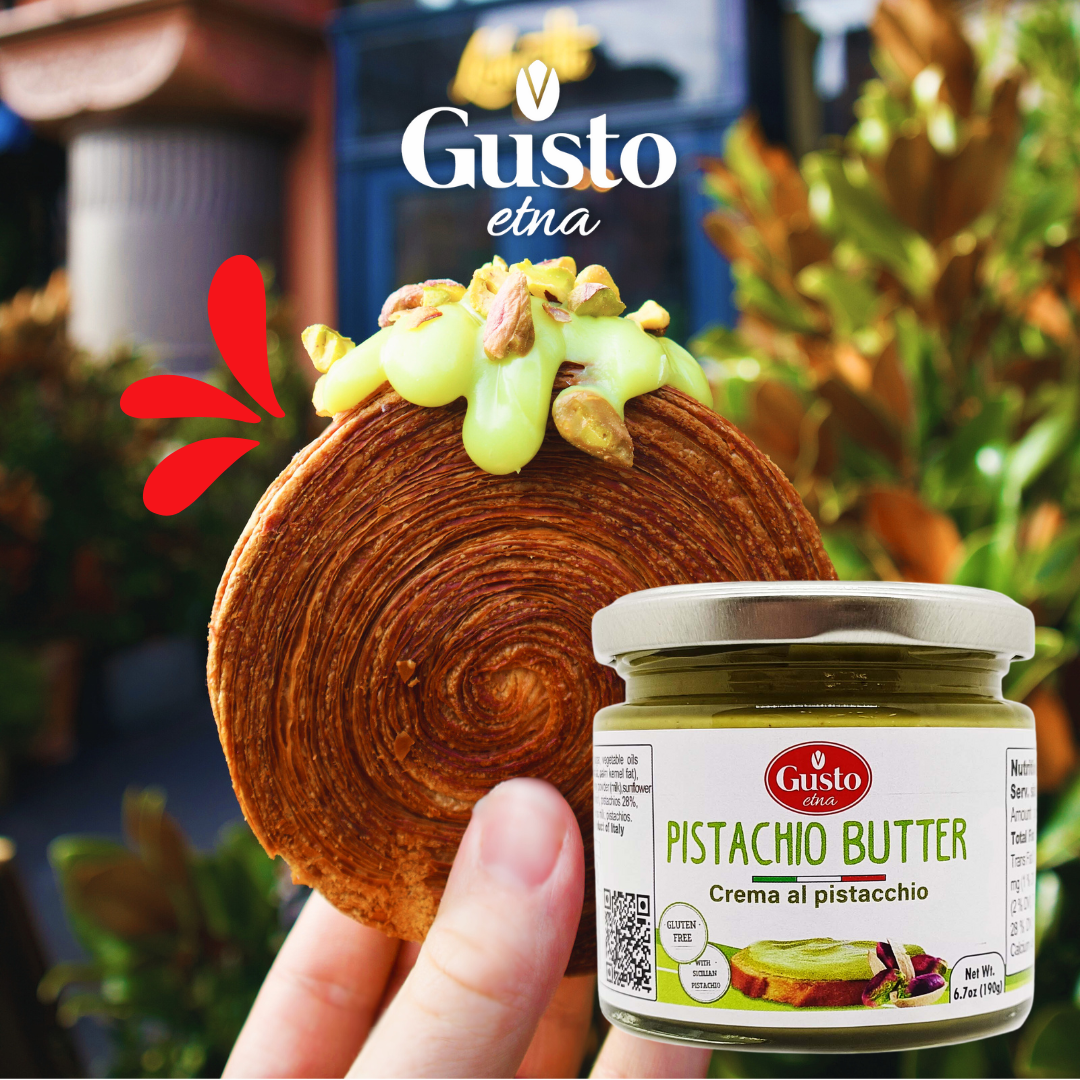 Pistachio butter cream, pistachio crema spread, Gusto Etna