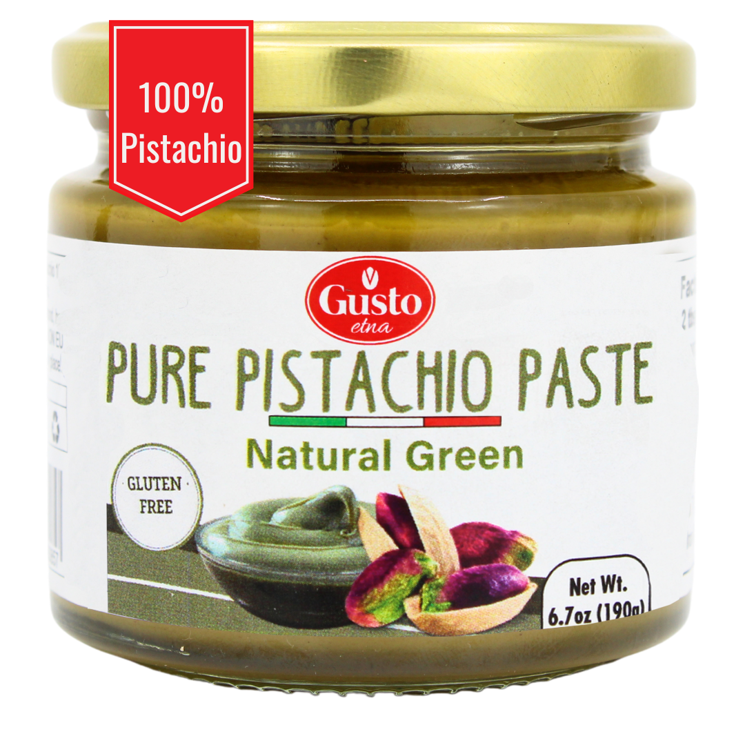 Gusto Etna, Pure Sicilian Pistachio Paste, 100%pistachio, unsweetened, 6.7 oz (190g)