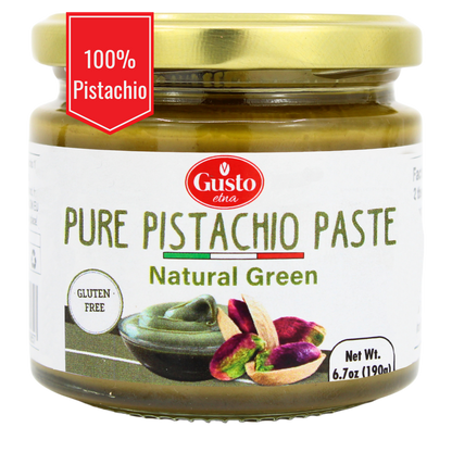 Gusto Etna, Pure Sicilian Pistachio Paste, 100%pistachio, unsweetened, 6.7 oz (190g)